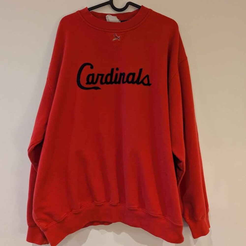 Vintage St Louis Cardinals Lee Sport Red Sweater